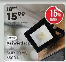 Biedronka Naświetlacz led 10w Sanico oferta