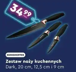 Biedronka Zestaw noży dark 20 + 12.5 9 cm Konighoffer oferta