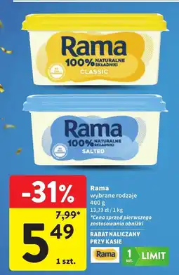 Intermarche Margaryna Rama Classic 100% naturalne składniki oferta