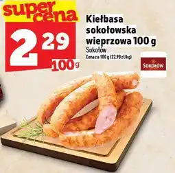 Topaz Kiełbasa sokolowska wieprzowa 100g Sokołów oferta