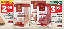 Topaz Salami plastry 100g Sokołów oferta