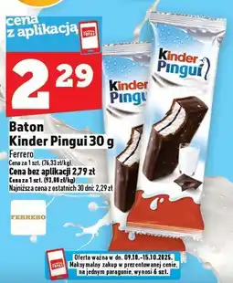 Topaz Baton Kinder Pingui 30g Ferrero oferta