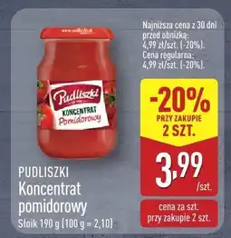 ALDI Koncentrat pomidorowy PUDLISZKI 190g oferta