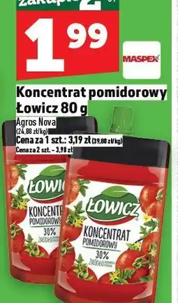 Topaz Koncentrat pomidorowy Łowicz 80 g Agros Nova oferta