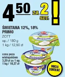 Spar Śmietana 12%, 18% 180g PRIMO ZOTT oferta