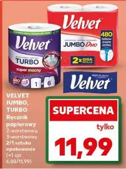 Kaufland VELVET JUMBO, TURBO Ręcznik papierowy oferta