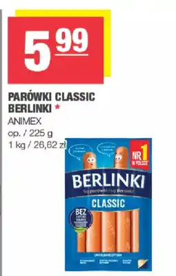 Spar Parówki classic berlinki animex oferta