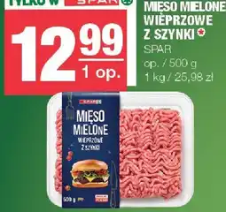 Spar Mięso mielone wieprzowe z szynki 500g Spar oferta