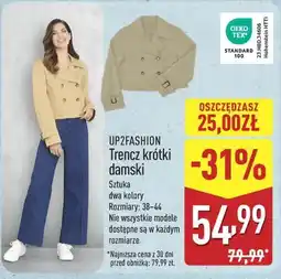 ALDI Trencz krótki damski oferta
