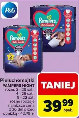 Carrefour Pieluchomajtki Pampers Night oferta