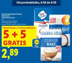 Lidl Cukier biały kryształ 1kg Polski Cukier oferta