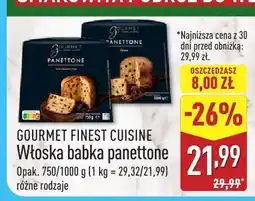 ALDI Włoska babka panettone Gourmet Finest Cuisine oferta