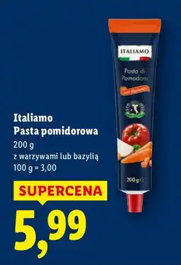 Lidl Pasta pomidorowa Italamo z warzywami lub bazylią 200g oferta