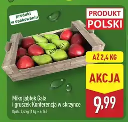 ALDI Miks jabłek Gala i gruszek Konferencja w skrzynce Aldi oferta
