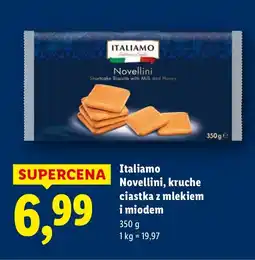 Lidl Novellini Italamo, kruche ciastka z mlekiem i miodem 350g oferta