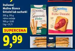 Lidl Grissini lub sucharki Italiamo/Mulino Bianco 200g, 315g oferta