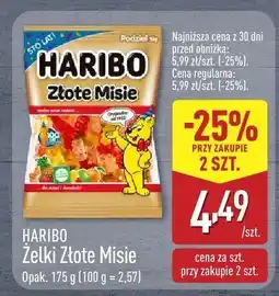 ALDI Żelki złote misie Haribo oferta