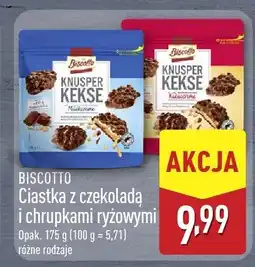 ALDI Ciastka z czekoladą i chrupkami ryżowymi Biscotto oferta
