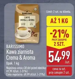 ALDI Kawa ziarnista crema & aroma Barissimo oferta