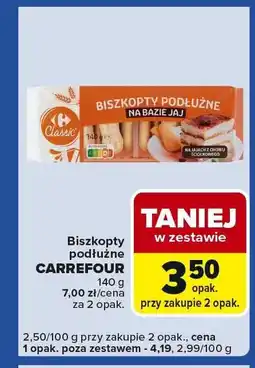 Carrefour Express Biszkopty podłużne CARREFOUR oferta