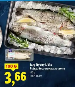Lidl Pstrąg tęczowy patroszony 100g Targ Rybny oferta