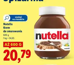 Lidl Krem Nutella do smarowania 600g oferta