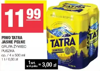 Piwo tatra jasne pełne grupa żywiec