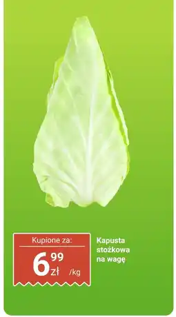 Biedronka Kapusta stożkowa na wagę Biedronka oferta