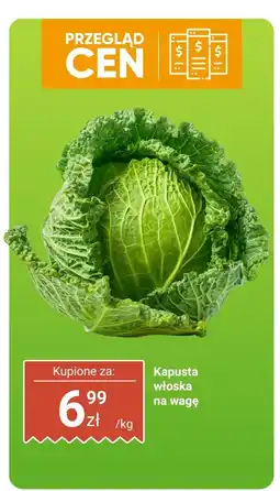 Biedronka Kapusta włoska na wagę Biedronka oferta