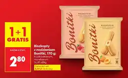 Biedronka Biszkopty z nadzieniem truskawkowym Bonitki oferta