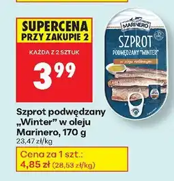 Biedronka Szprot podwędzany Winter w oleju Marinero oferta