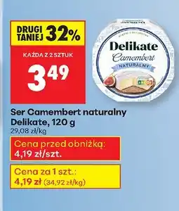 Biedronka Ser Camembert naturalny Delikate 120 g oferta