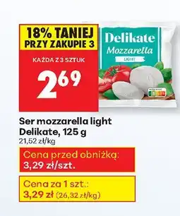 Biedronka Ser mozzarella light Delikate 125 g oferta
