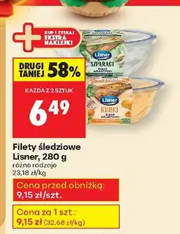 Biedronka Filety śledziowe Lisner 280g oferta