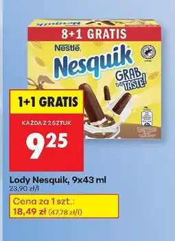 Biedronka Lody Nesquik, 9x43 ml Nestlé oferta