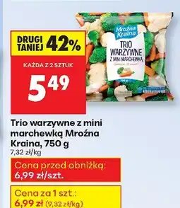 Biedronka Trio warzywne z mini marchewką Mrożna Kraina, 750 g oferta