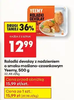 Biedronka Roladki devolay z nadzieniem o smaku maślano-czosnkowym YEMMY 500 g oferta