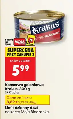 Biedronka Konserwa golonkowa Krakus 300 g oferta