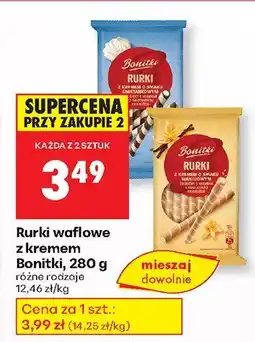 Biedronka Rurki waflowe z kremem Bonitki, 280 g oferta