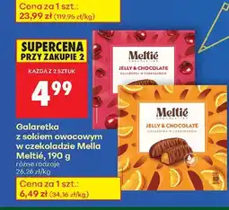 Biedronka Galaretka z sokiem owocowym w czekoladzie Mella Meltie, 190 g oferta