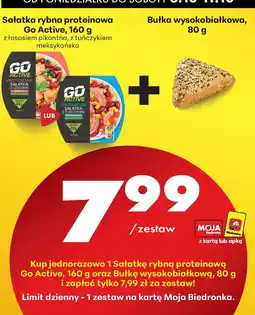 Biedronka Sałatka rybna proteinowa Go Active 160g + Bułka wysokobiałkowa 80g oferta