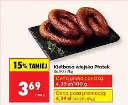 Biedronka Kiełbasa wiejska Płatek oferta