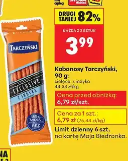Biedronka Kabanosy cielęce Tarczyński oferta