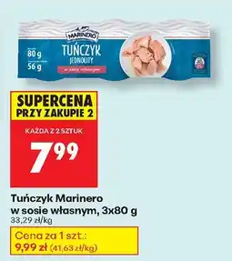 Biedronka Tuńczyk w sosie własnym Marinero oferta