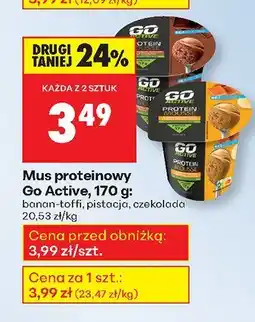 Biedronka Mus proteinowy banan-toffi Go Active oferta