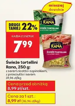Biedronka Tortellini z serem ricotta i szpinakiem Rana oferta
