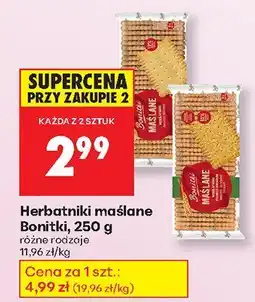 Biedronka Herbatniki maślane różne rodzaje Bonitki oferta