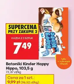 Biedronka Batoniki Kinder Happy Hippo oferta