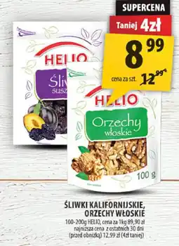 Arhelan Śliwki kalifornijskie, orzechy włoskie 100g Helio oferta