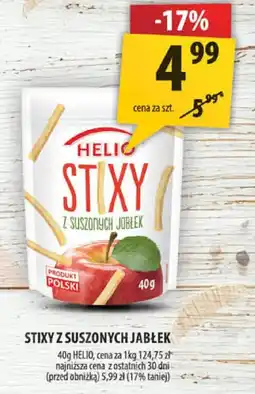 Arhelan Stixy z suszonych jabłek 40g Helio oferta